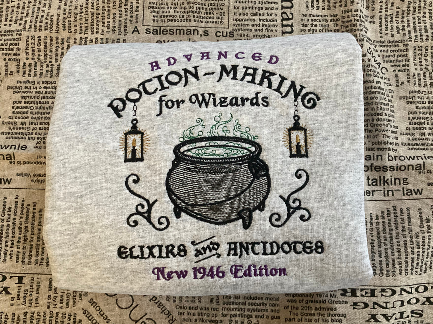 Advanced Potion-Making Embroidery Sweatshirt