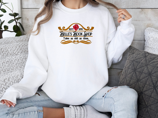 Belle's Book Shop Embroidery Sweatshirt