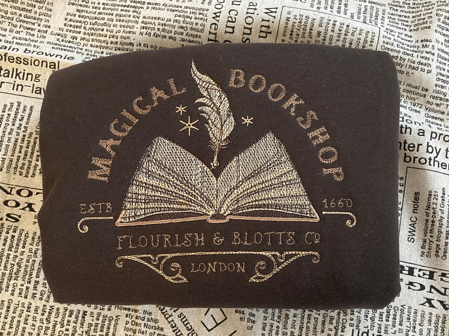 Magical Bookshop Embroidery Sweatshirt