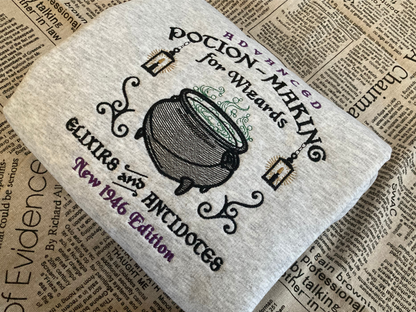 Advanced Potion-Making Embroidery Sweatshirt