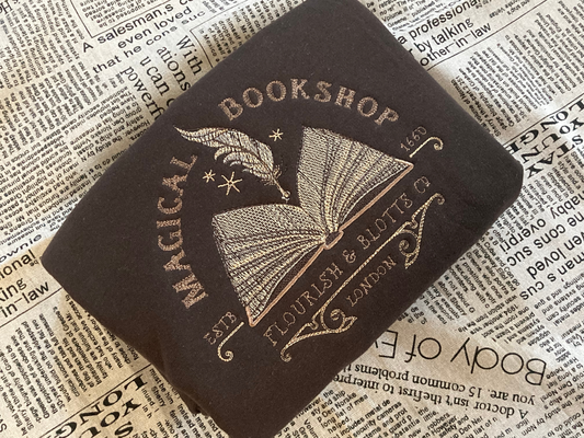 Magical Bookshop Embroidery Sweatshirt