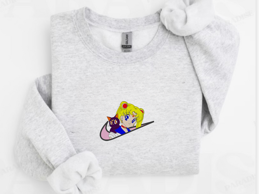 Moon Guardian Embroidered Sweatshirt