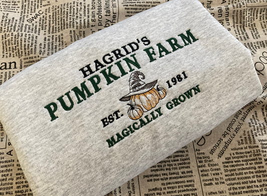 Hagrid's Pumpkin Farm Embroidery Sweatshirt