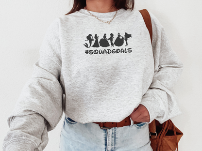 #SquadGoals Embroidery Sweatshirt