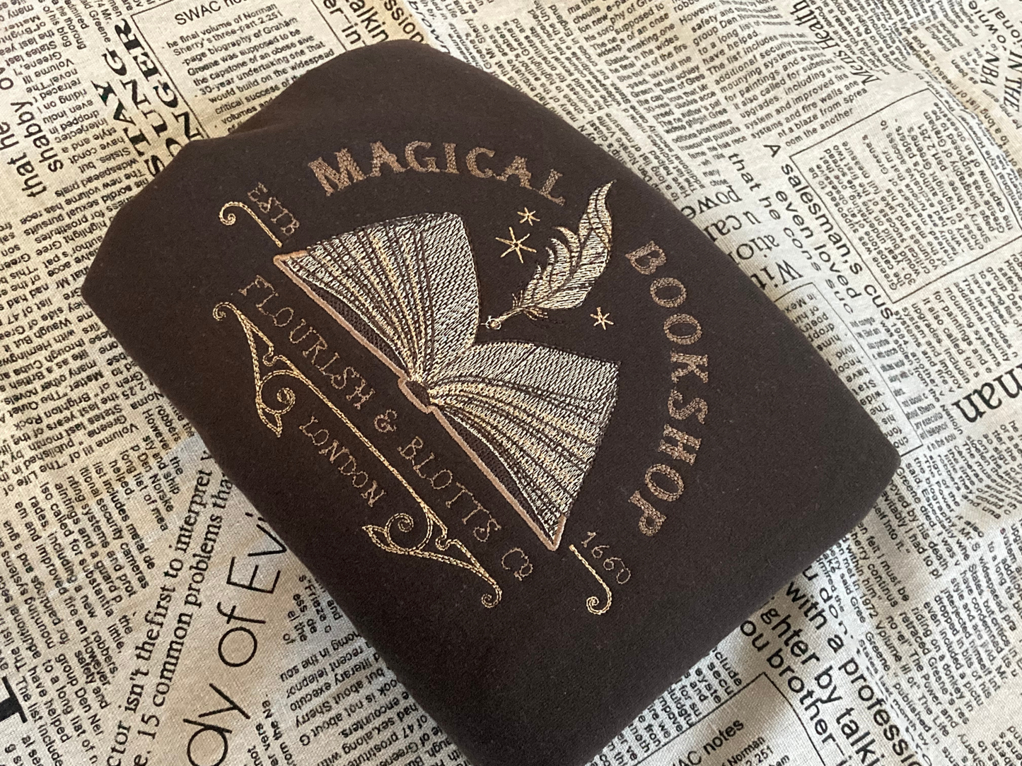 Magical Bookshop Embroidery Sweatshirt